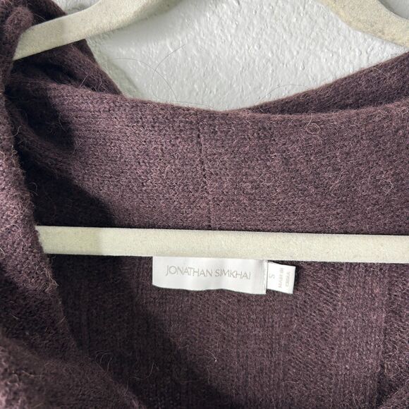 Jonathan Simkhai Womens Sweater Cambria Alpaca Wool Off Shoulder Small - Picture 3 of 8